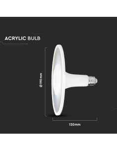 LED Крушка - SAMSUNG ЧИП 11W Акрилна UFO Пластик 6400К - Цена | LEDs4economy 2