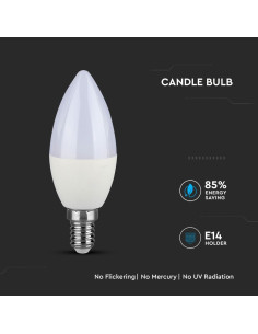 LED КРушка - SAMSUNG ЧИП 7W E14 Кендъл 3000К - Цена | LEDs4economy 2