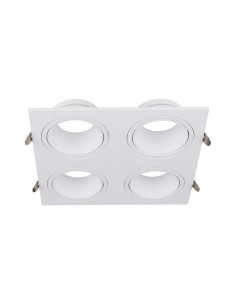 V-TAC GU10 Корпус Четворен Метал PC Бял - 23003 - Цена | LEDs4economy