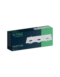 V-TAC GU10 Корпус Троен Метал PC Бял - 10299 - Цена | LEDs4economy 2