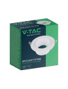 V-TAC GU10 Корпус Метал PC Бял Кръг - 10296 - 6