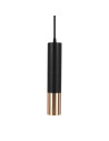 V-TAC 1xGU10 Корпус Пендел Черен + Златно D:60x300 - 6688 - 5