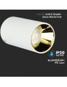 V-TAC GU10 Корпус Кръг Бяло + Зларо - 8591 - 5