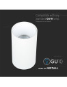 V-TAC GU10 Корпус Кръг Бяло + Бяло - 8588 - 7