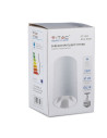 V-TAC GU10 Корпус Кръг Бяло + Бяло - 8588 - 8