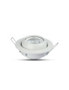 V-TAC GU10 Корпус Луна Кръг Променлив Ъгъл Бяла - 5