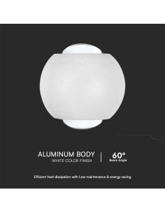 V-TAC 2W LED COB Луна 4000K Бяло Тяло - 10587 - Цена | LEDs4economy 2