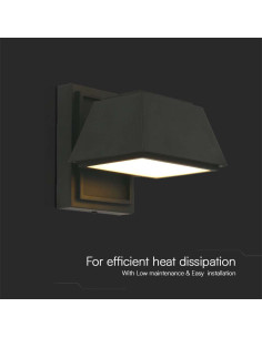 V-TAC 14W Стенна Лампа (L16*W16.5*H16.4мм) 4000K Черно Тяло IP65 - 23027 - Цена | LEDs4economy 2