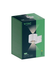V-TAC 6W Стенна Лампа 3000K Бяло Тяло IP65 - 10443 - Цена | LEDs4economy 2
