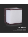 V-TAC 8W LED Стенен Аплик 3000К Кафяв - 10282 - 6
