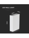 V-TAC 4W LED Стенна Лампа Бяла 6500К - 218562 - 3