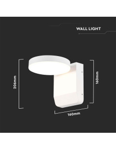 V-TAC 17W LED Стенна Лампа Бяла Кръг 4000К IP65 - 2951 - Цена | LEDs4economy 2