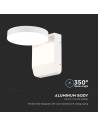 V-TAC 17W LED Стенна Лампа Бяла Кръг 4000К IP65 - 2951 - 5