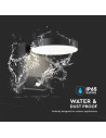 V-TAC 17W LED Стенна Лампа Сензор Черна Кръг 4000К IP65 - 2957 - 4