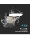 V-TAC 17W LED Стенна Лампа Черна Кръг 4000К IP65 - 2953 - 4