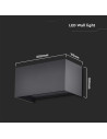 V-TAC 24W LED Стенна Лампа Черна 3000К IP65 - 2977 - 2