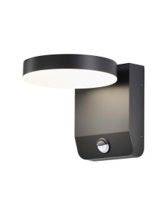 V-TAC 17W LED Стенна Лампа Сензор Черна Кръг 3000К IP65 - 2956 - Цена | LEDs4economy