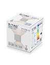 V-TAC 12W Стенна Лампа Bridgelux Чип Бяла Квадрат 4000К - 218528 - 2