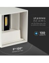 V-TAC 12W Стенна Лампа Bridgelux Чип Бяла Квадрат 4000К - 218528 - 6