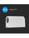 V-TAC Фасадно Тяло за Стена GU10 Кръг Бяло Тяло Две Посоки IP44 - 7542 - 3