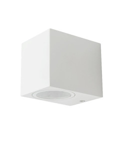 V-TAC Фасадно Тяло за Стена GU10 Квадрат Бяло Тяло Една Посока IP44 - 7539 - Цена | LEDs4economy