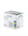 V-TAC Фасадно Тяло за Стена GU10 Квадрат Бяло Тяло Една Посока IP44 - 7539 - 9