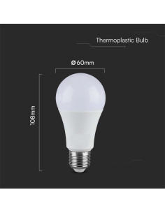 V-tac LED Крушка - 17W E27 A65 Термо Пластик 3000K 214456 - Цена | LEDs4economy 2