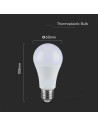 V-tac LED Крушка - 17W E27 A65 Термо Пластик 3000K 214456 - 2