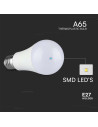 V-tac LED Крушка - 17W E27 A65 Термо Пластик 3000K 214456 - 6