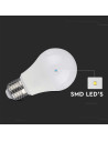 V-tac LED Крушка - 10.5W E27 A60 Термо Пластик 4000K 217349 - 4