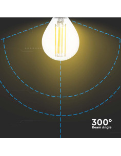 V-tac LED Крушка - 6W Filament E14 P45 6000К 212847 - Цена | LEDs4economy 2