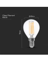 V-tac LED Крушка - 6W Filament E14 P45 6000К 212847 - 5