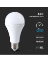 V-tac LED Крушка - 15W E27 A90 Пластик Аварийна 4000К 7795 - 4