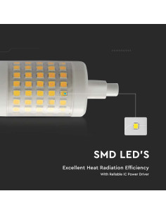 V-tac LED Крушка - 7W R7S Пластик 4000К 212714 - Цена | LEDs4economy 2