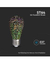 V-tac LED Крушка - 3W Filament E27 ST64 3D 3000K 212705 - 3
