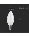 V-TAC LED Крушка Кендъл 4.8W E14 Дистанционно RGB+4000K Димираща - 2929 - 2