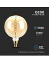 V-tac LED Крушка - 8W Filament G200 Димираща 1800К 217462 - 5
