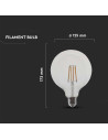 V-tac LED Крушка - 12W Filament E27 G125 4000K 217454 - 4