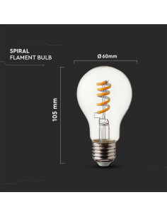 V-tac LED Крушка - 4W E27 Filament A60 1800К 217336 - Цена | LEDs4economy 2