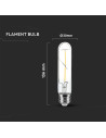 V-tac LED Крушка - 2W Filament E27 T30 3000К 217251 - 5