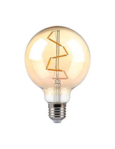 V-TAC LED Крушка 4W Filament E27 G95 AMBER 2200K - 217146 | 