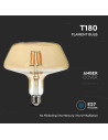 V-tac LED Крушка - 8W Filament E27 T180 Амбър 1800K 212790 - 3