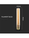 V-tac LED Крушка - 2W Filament E27 T30 Амбър 3000K 217473 - 3