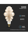 V-tac LED Крушка - 8W Filament E27 S200 Димиращ Двойно опушен 1800K 217465 - 5