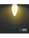 V-tac LED Крушка - 6W Filament E14 Кендъл 3000К 217423 - 5