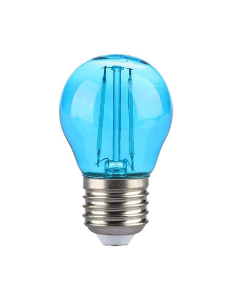 LED Крушка 2W Filament E27 G45 Синя