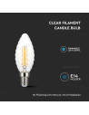 V-tac LED Крушка - 4W Filament E14 Кендъл Спирала Димиращ 3000K 214367 - 2
