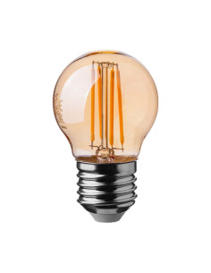 V-tac LED Крушка - 4W Filament E27 G45 Amber Cover 2200К 217100 - Цена | LEDs4economy