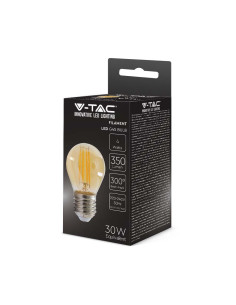 V-tac LED Крушка - 4W Filament E27 G45 Amber Cover 2200К 217100 - Цена | LEDs4economy 2