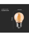 V-tac LED Крушка - 4W Filament E27 G45 Amber Cover 2200К 217100 - 6